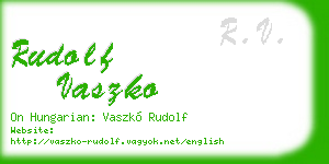rudolf vaszko business card